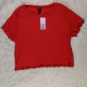 Wild Fable red crop top